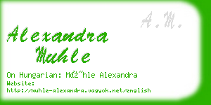 alexandra muhle business card